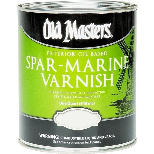 Old Masters Spar Marine Varnish, SemiGloss, Liquid, 4 qt, Can 92504